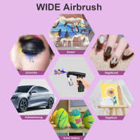 Sada airbrush Daakro – 20-28PSI dobíjecí vysokotlaká vzduchová pistole, sada ručních pistolí bez mytí pro líčení, nail art, zdob